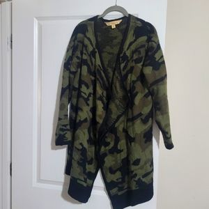 SOLD!!!! Camouflage print cardigan sweater